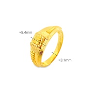 Top Cash Jewellery 916 Gold Half Small Biscuit Design Ring