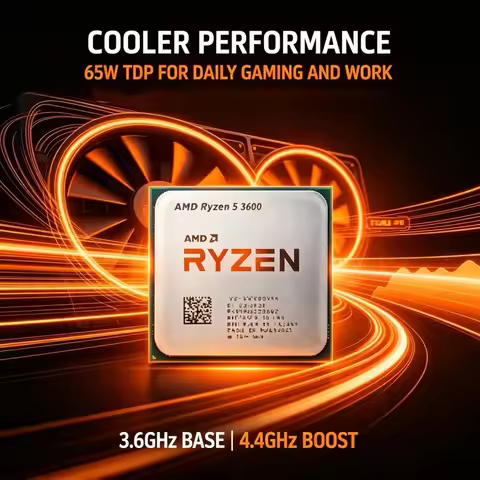 AMD Ryzen 5 3600 Desktop CPU 6 Core 12 Thread Zen2 3.6GHz Base 4.4GHz Boost Socket AM4 65W Gaming Pr