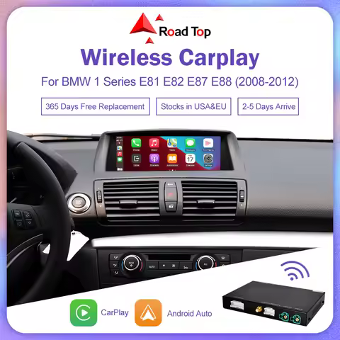 Wireless CarPlay for BMW 1 Series E81 E82 E87 E88 2008-2012,Android Auto Carplay Mirror Link AirPlay