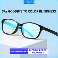 PTQ Color Blind Glasses Traffic Light Color Weak Glasses Unisex Eyewear New Double-sided Coating Transparent Eyeglasses