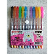 ZUIXUA COLOR GLITTER PEN GLITTER GEL PEN COLOR GLITTER PEN/ (12 COLORS)