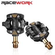 RACEWORK Mountain Bike Pedal Lock Bicycle Self-Locking Pedals Ultra-Light DU Bearing SPD Pedal M8100
