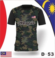 Jersey Malaysia Sport T-shirt Dewasa#D53