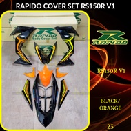 RAPIDO BODY COVER SET RS150R RS150 V1 (23) - BLACK/ORANGE (STICKER TANAM) COVERSET