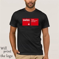 Swiss Air Airline 5 Black T Shirt Cotton Men Clothing Male Slim Fit T-Shirt Men High Quality Tees Top Tee XS-4XL-5XL-6XL