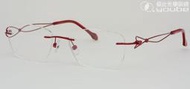 F2010003_C026_棗紅色》(大臉也適用)純鈦+IP電鍍眼鏡[金屬框/無框];CHARMANT-Z外之新選擇{鏡 