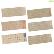 ROBEN Keyboard Letter Sticker Transparent For PC Russian Film English Hebrew Korean Language Alphabe