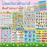 Plastic Poster A.chicken Picture Reading Learn To Read Chicken Chicken-Ho Owl a-H abc a-z Counts 1-1