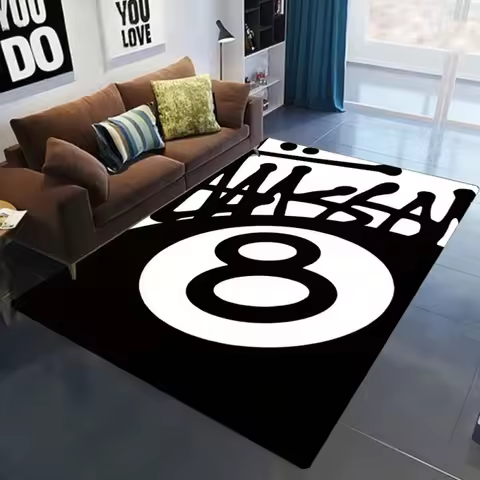 Carpet Simple Black 8 Area Rugs Bedroom Carpet Bearbrick Billiards Black 8 Pool Table Mat Dirt Resis