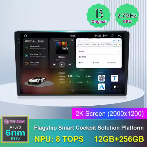 Android 13 A7870 Car DVD Player 2K Display Automotive Multimedia Support Wireless CarPlay Universal 