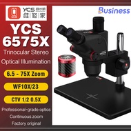 YCS 6575X Ultra HD Trinocular Microscope with Large Base for Phones PCB Welding Microscope 4K Camera