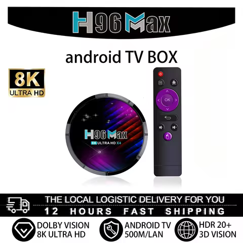 H96 MAX X4 4GB 64GB Smart TV Box Amlogic S905X4 Android11 8K AV1 Decoding Dual Band WiFi Bluetooth 4