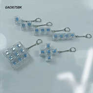GAOXI75BK Finger Keyboard, Stress Relief Gadget Fidget Keychain,  Pass The Time Button Keycap 4/5 Ke