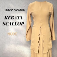 BAJU KURANG KEBAYA SCALLOP DEWASA DAN _ VIRAL _ MATERIAL  COMOCREPE  IRONLESS