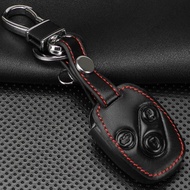 3 Buttons Leather Car Key Fob Cover Case Holder Shell Keychain Accessories For Honda CRV Civic City Insight Ridgeline Accord HRV Brio Freed