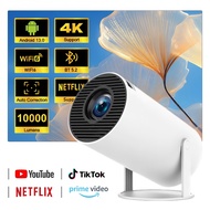 HY300 1080P Anroid 13.0 Portable Projector Built-in APPS Wifi 6 and Bluetooth 5.2 Movie Projector fo