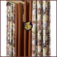 3in1 Curtain "Clarion Brown" 68", 7feet & 8feet (Direct Supplier)