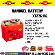 YTZ7S-BS YTZ7S BTZ7S KOYOKO NANOGEL BATTERY G450 X S1000 RR CBR150 NMAX NVX YZ450 F BELANG 150 YUASA