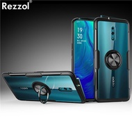 my love For OPPO Reno Case Clear Acrylic Soft Silicone Car Holder Back Cover For OPPO Reno 10X Zoom