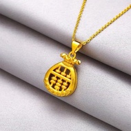 916 gold Money Bag Abacus Pendant /916  Gold Lucky Pendant/charm gold 916