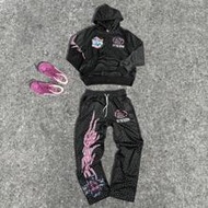 Manfinity Streetrush Long Sleeve,Essentials,Flare Leggings,Men's Vintage Street Style Cross Flame Pr