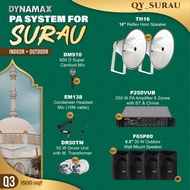 PA System For Surau/ Masjid Package DYNAMAX P250VUB 250W PA Amplifier, 16 inch Horn Speaker, 6.5 inc