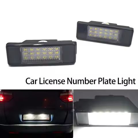 2Pcs License Plate Number LED Light Lamp For Peugeot 106 1007 207 307 308 406 407 508 607 For Citroe
