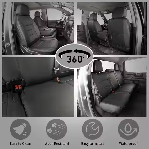 EKR Sierra Car Seat Covers Custom Fit for GMC Sierra 1500/2500/3500(RegularCab/DoubleCab/CrewCab) BA