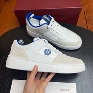 Bally รองเท้าผ้าใบผู้ชาย Bally หนังกลับ ผ้าเย็บปะติดปะต่อ ระบายอากาศได้ น้ำหนักเบา รองเท้าลำลอง