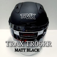 TRAX TR06RR MATT BLACK HELMET