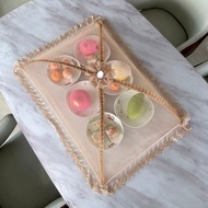 New Style Dish Cover Folding Food Cover Anti-Fly Lace Dish Cover Round Dining Table Cover Anti-Mosqu