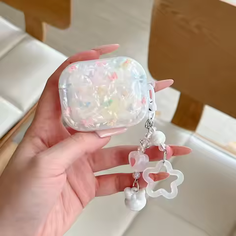 Fresh Flower Garden Butterfly Shell Texture Case For AirPods 1 2 3 4 Pro 3 Earphone funda with Flora