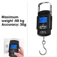 [Local delivery] 1PC Black 50kg portable Kitchen Measuring scale LCD digital weighing scale Home mea