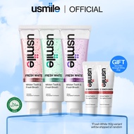[BUY 3 GET 4] usmile Oral Care Set | 3 Fresh White Toothpaste 110g (All Flavour) + (FREE) 1 Twin-Lin