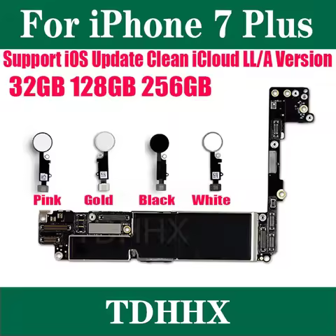 For IPhone 7 Plus Mainboard 32g/128g/256G with/Without Touch ID Cleaned ICloud 100% Fully Tested Wor