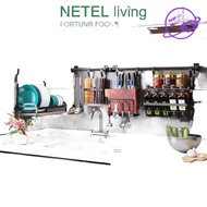 CODstock♛NETEL Kitchen Rack Organizer Wall-mounted Storage Shelf over the Sink Hanging Drying Dish B