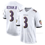 Same Day Delivery!!NFL Rugby Jersey Jersey Crow 3 White Ravens Beckham Jr. Jersey