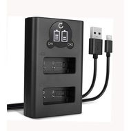 USB Dual Battery Charger LP-E17 with LCD display for Canon EOS RP R10 T8i SL2 SL3 M3 M5 M6 EOS 200D 