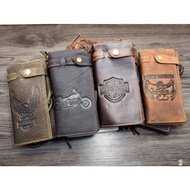 Men's leather Wallet Harley-Davidson Long Wallet Genuine leather import- biker Wallet hd original le