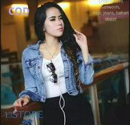 JAKET CROP JEANS DENIM WANITA /JAKET WANITA TERLARIS