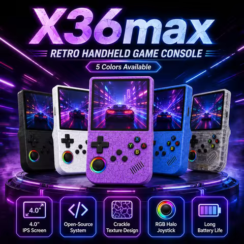 Open source handheld arcade game retro game console 4.0-inch high-definition display LINUX system em