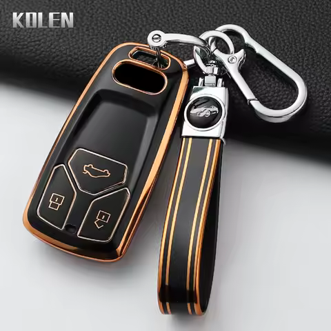 Fashion TPU Car Smart Key Case Cover For Audi A4 B9 A5 A6 8S 8W Q5 Q7 4M S4 S5 S7 TT TTS TFSI RS Pro