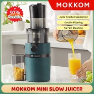 【Mokkom】97% Slow Juicer Cold Press Luxury Vertical Masticating Juicer Machine Dual Filter Net system Squeeze