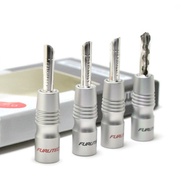 Furutech FP-200B Rhodium Banana Connector - Pack of 4 Audio Speaker Cable Banana Plug