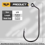 Jig Hook 60 Degree Fishing 25Pcs High Carbon Steel Long Shank Jig Head Mold Aberdeen Hook Saltwater 