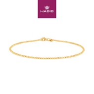 HABIB Oro Italia 916 Yellow Gold Anklet GA60311123 (22K Gold)