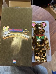 Bearbrick 400%  金色發光招財貓 千萬兩