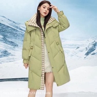 Black Gold in Stock Cotton-Padded Coat Women's New Year Battle Robe Hooded Cotton-Padded Coat Long W