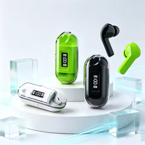 TWS Wireless TWS Bluetooth Earphone with LED Display Touch Noise Canceling Earbuds Sports Music Game