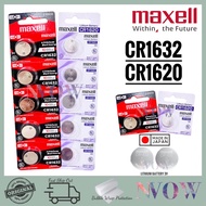 Japan Maxell CR1632 CR1620 3V Lithium Battery Original | Bateri Jam / Watch / Car Key Remote / Therm